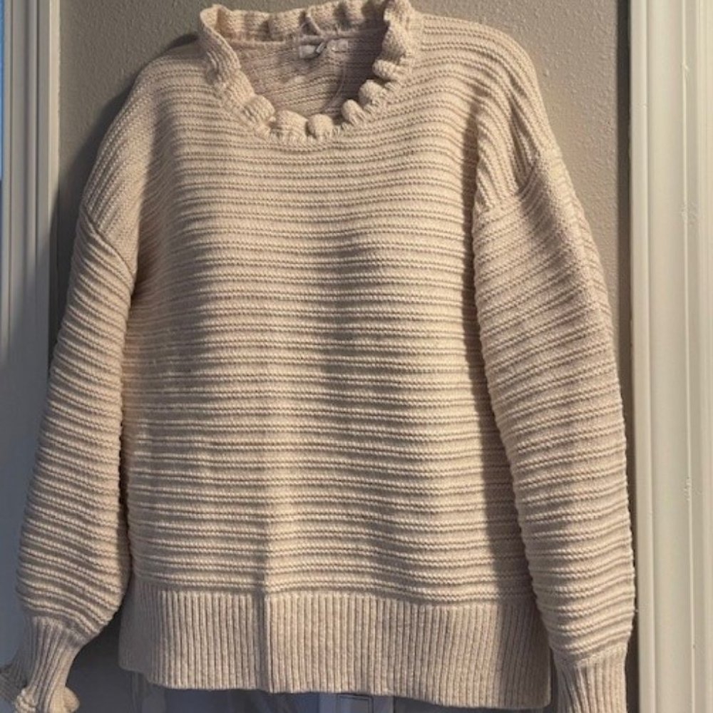 Madewell Cream Color Knit Sweater Sz M